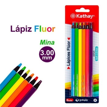 BLÍSTER 6 LÁPICES FLUOR SOFT KATHAY 4399