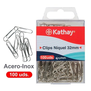 BLÍSTER CLIPS NIQUELADOS 50MM 40UNDS. KATHAY 0280