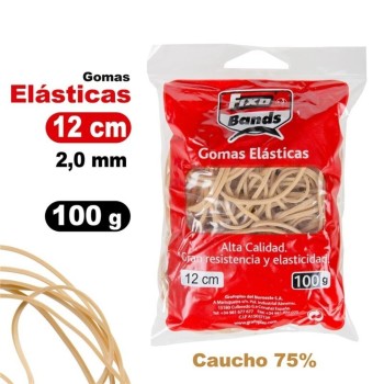 BOLSA GOMAS ELÁSTICAS 100GR 120X2MM FIXO 5440
