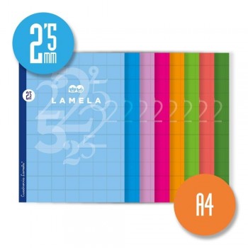 LIBRETA Fº CUADROVÍA 2.5MM LAMELA 06A4002S