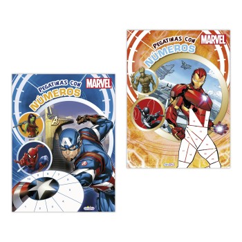 LIBRO PEGATINAS CON NÚMEROS MARVEL SALDAÑA LD0958
