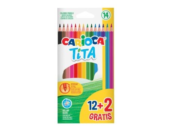 LÁPICES 12+2 COLORES TITA CARIOCA