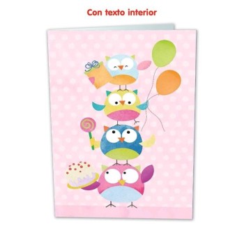TARJETA GIGANTE TARTA Y VELAS 24x34,5 ARGUVAL 48386