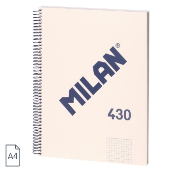 BLOC Fº MICROPERFORADO TAPA EXTRADURA CUADRO 5X5 120HOJAS 95GRS COLOR BEIGE MILAN 57143E120BG