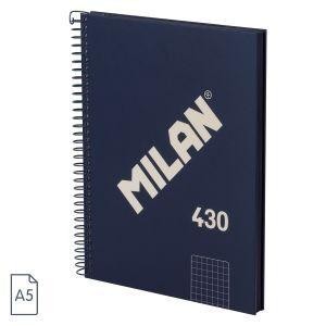 BLOC A5 MICROPERFORADO TAPA EXTRADURA CUADRO 5X5 80HOJAS 95GRS COLOR AZUL MILAN 57153E80SNCB