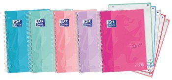 BLOC Fº MICROPERFORADO TAPA EXTRADURA CUADRO 5X5 120H TOUCH MULTIASIGNATURA COLORES PASTEL OXFORD 400133562