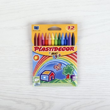 CERAS PLASTIDECOR 12 COLORES BIC