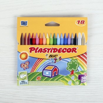 CERAS PLASTIDECOR 18 COLORES BIC