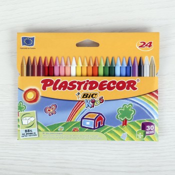 CERAS PLASTIDECOR 24 COLORES BIC