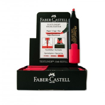 MARCADOR FLUORESCENTE ROJO FABER CASTELL
