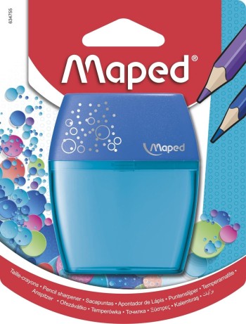BLÍSTER SACAPUNTAS CON DEPÓSITO DOBLE SHAKER MAPED
