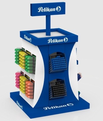 EXPOSITOR SOBREMESA PELIKAN 200 BOLIGRAFOS+ 30 PEGAMENTO 20G+30 MARCADORES FLUOR 400199477