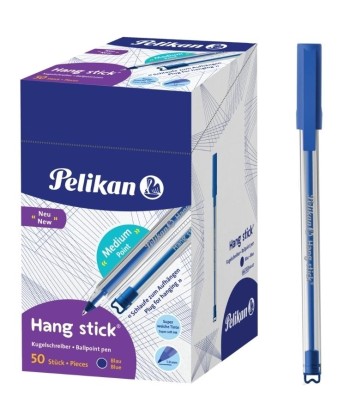 BOLIGRAFO AZUL TINTA  ACEITE TRIANGULAR Y GANCHO PARA COLGAR  PELIKAN 400197414