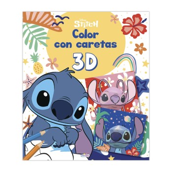 LIBRO COLOR CON CARETAS 3D STITCH DISNEY SALDAÑA LD1052