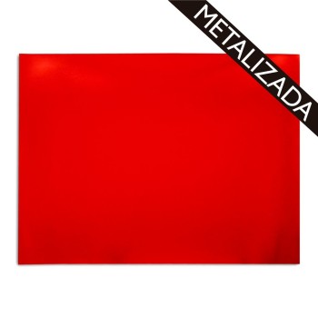 CARTULINA 50X65 METALIZADA ROJA SADIPAL