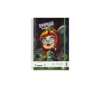 BLOC A5 TAPA PLÁSTICO ELÁSTICO REGGAE STAR COLECCIÓN ANIMUSIK TACMUN