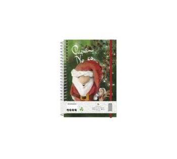 BLOC A6 ELÁSTICO PAPA NO ES VERDE COLECCIÓN NAVIDAD TACMUN