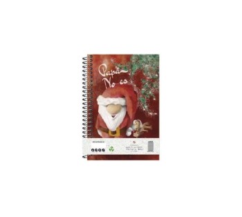 BLOC A6 ELÁSTICO PAPA NO ES ROJO COLECCIÓN NAVIDAD TACMUN