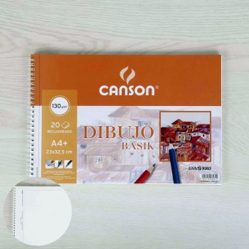 BLOC DIBUJO A4+ RECUADRO 130GR CANSON *