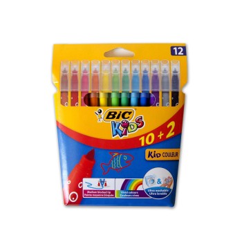 ROTULADORES KIDS COULEUR 12 COLORES BIC