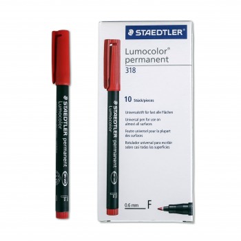 ROTULADOR LUMOCOLOR 318 F ROJO STAEDTLER