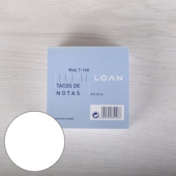 TACO DE NOTAS BLANCO 10X10 LOAN T148