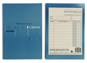 TALONARIO 4º FACTURAS TRIPLICADO LOAN T65