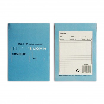 TALONARIO 8º CAMAREROS TRIPLICADO LOAN T89